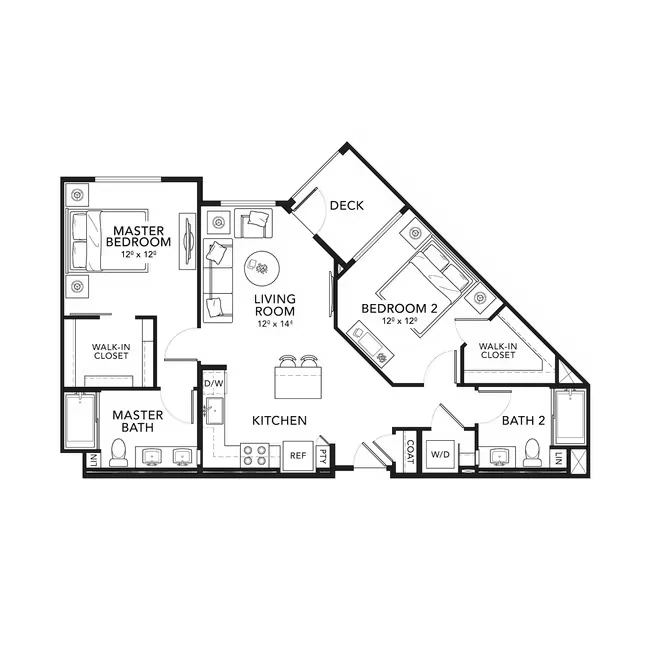 Plan B3 407 floor plan